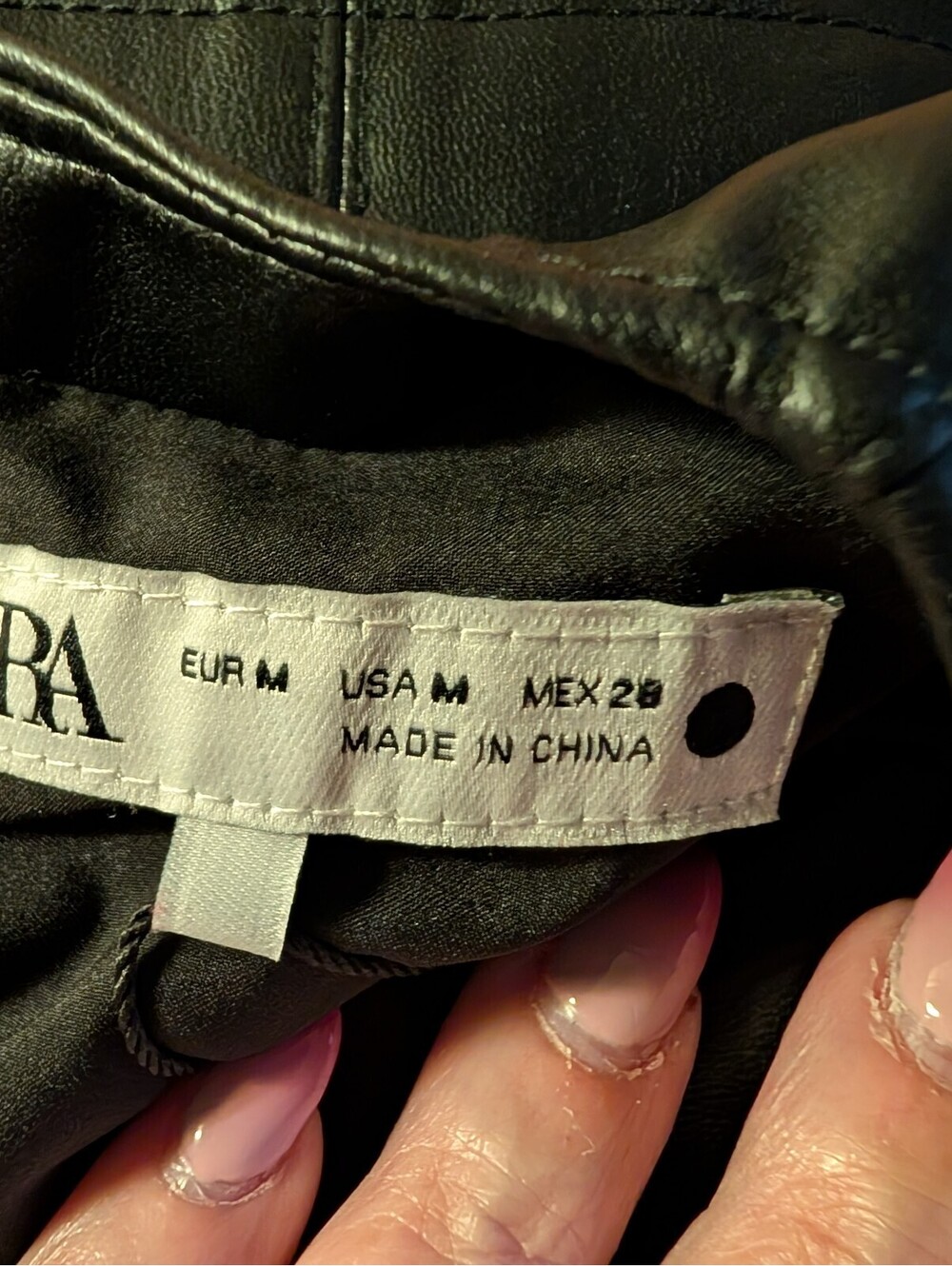 1851 - Zara Sleeveless Faux Leather Midi Dress in Black, Size M - Picture 6 of 10